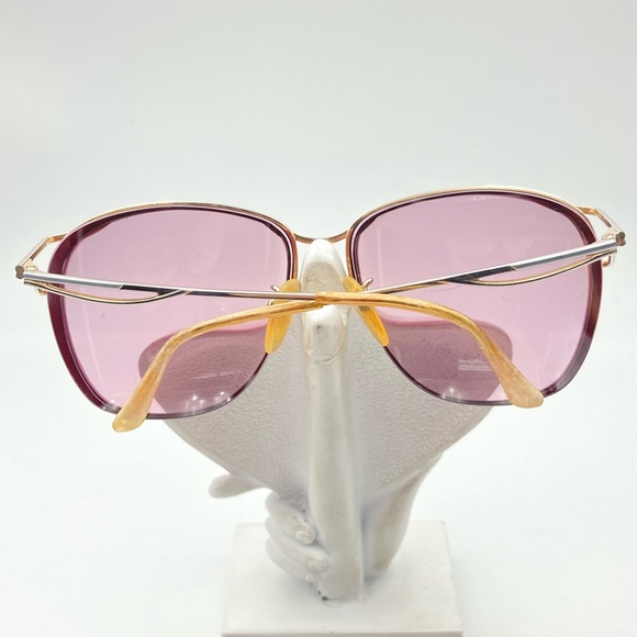 Vintage Sebastiano Gold Silver Oval Sunglasses - Picture 4 of 5